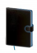 Zápisník - Flip-B6 černo/modrá, tečkovaný