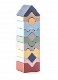 CUBIKA Pastel 16099 Věž XI - dřevěná skládačka 12 dílů