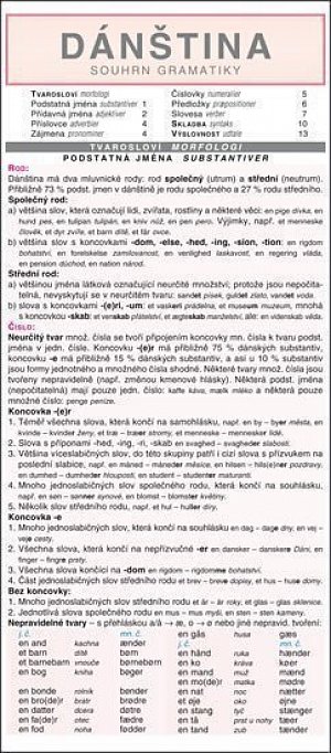 DÁNŠTINA souhrn gramatiky