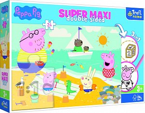 Trefl Puzzle Prasátko Peppa super maxi 24 dílků - oboustranné