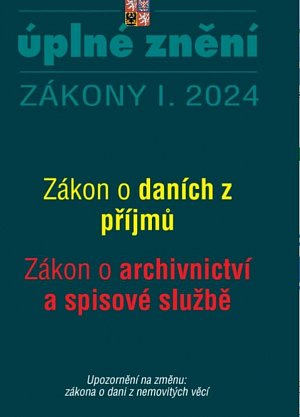 Aktualizace I/2 2024 O daních z příjmů, o archivnictví a spisové službě