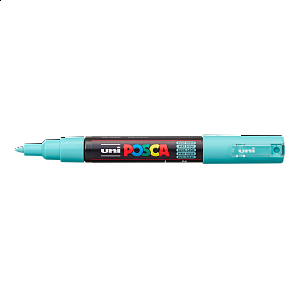 Posca akrylový popisovač PC-1M, 0,7 - 1 mm, azurová (extra tenký kulatý hrot)