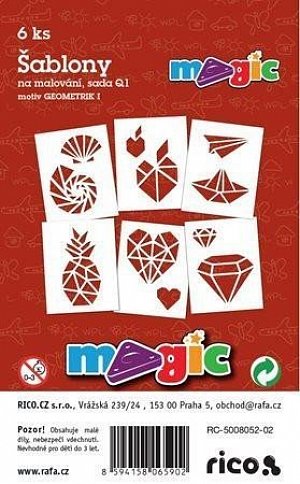 MAGIC papír šablony na malování GEOMETRI, 1.  vydání