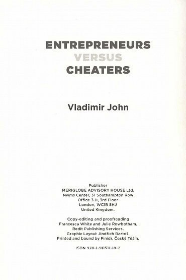 Náhled Entrepreneurs versus Cheaters - 52 Stories About the Types of Fraud Most Frequently Committed Against Serious Businesspeople