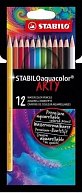 Pastelky STABILO aquacolor, sada 12 ks v kartonovém pouzdru"ARTY"