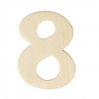 Dřevěná čísla, 4 cm, 8