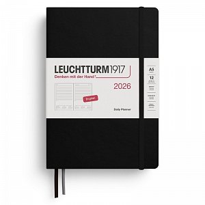 Daily Planner 2026 Medium (A5) Black