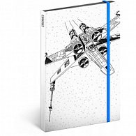 Notes - Star Wars/X-Wing, nelinkovaný, 13 x 21 cm