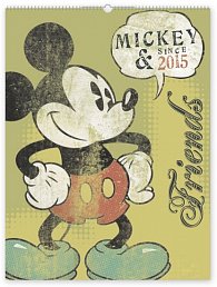 Kalendář 2015 - W. Disney Mickey - nástěnný s prodlouženými zády