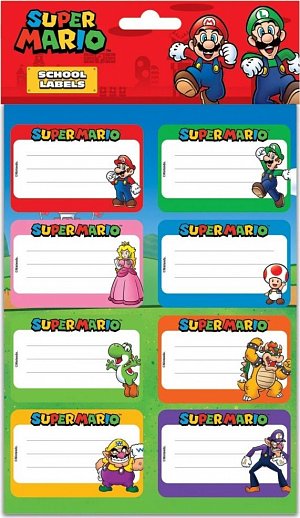 Super Mario školní samolepky (budget)
