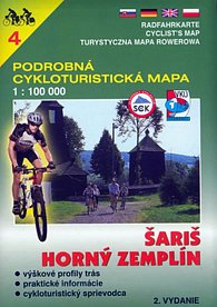 Podrobná cykloturistická mapa Šariš, Horný Zemplín