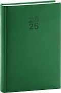 Diář 2025: Aprint - zelený, denní, 15 × 21 cm