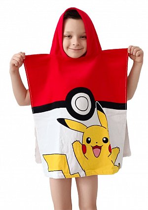 Dětské pončo Pokémon Pokéball a Pikachu