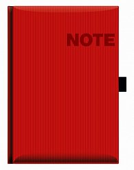 Notes Nona - červený, čtverečkovaný A5