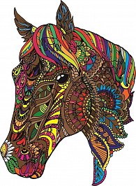 NiXiM Mandala art puzzle - Kůň