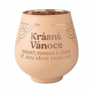 Zrcadlový svícen - Krásné Vánoce