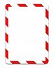 djois Magneto - bezpečnostní samolepicí rámeček, A4, červeno-bílý, 2 ks
