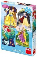 Disney Princezny a kamarádi: puzzle 4x54 dílků