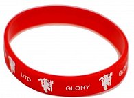 Náramek silikonový - FC Manchester United/červený/znak