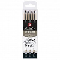 Sakura Set Pigma Micron Black and Gray 3 ks