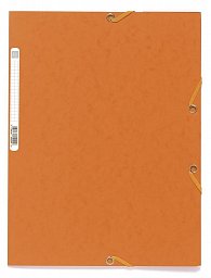 Spisové desky s gumičkou A4 prešpán 400 g/m2 - oranžové