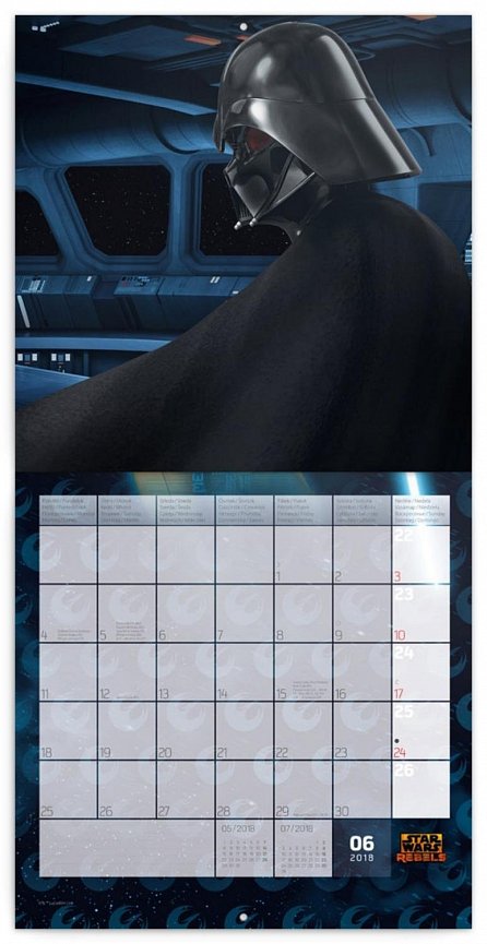 Náhled Kalendář poznámkový 2018 - Star Wars Rebels – Povstalci, 30 x 30 cm