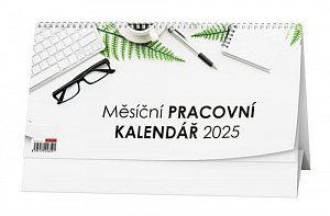 Měsíční pracovní kalendář 2025 - stolní kalendář