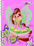 Winx Club Flora - zápisník A6 s kroužkovou vazbou