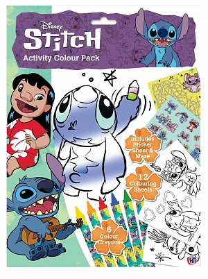 Stitch Kniha aktivit s pastelkami