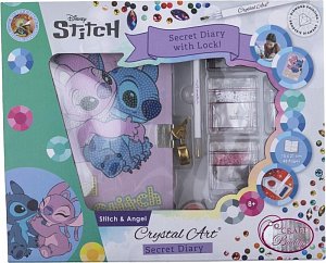 Crystal Art blok se zamykáním - Stich a Angel