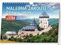Kalendář 2025 stolní: Malebná zákoutí Česka s extra velkým kalendáriem, 30 × 21 cm