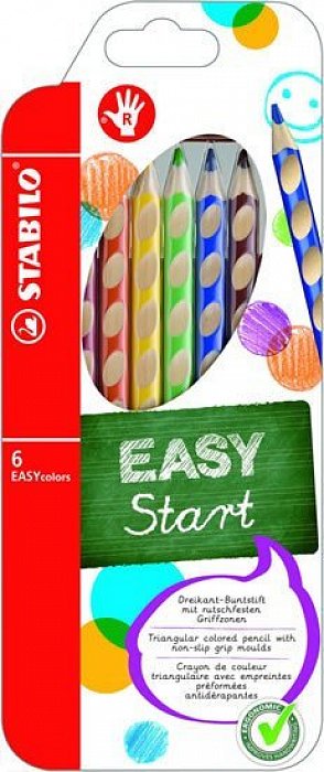 Pastelky STABILO EASYcolors Pravák sada 6 ks