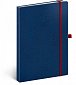 Notes - Vivella Classic modrý/červený, tečkovaný, 15 x 21 cm