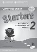 Cambridge English Young Learners 2 for Revised Exam from 2018 Starters Answer Booklet