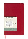 Moleskine Plánovací zápisník 2025 červený S, měkký