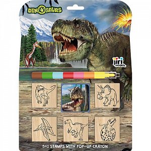 Dinosauři - Razítka 5+1 s voskovkou
