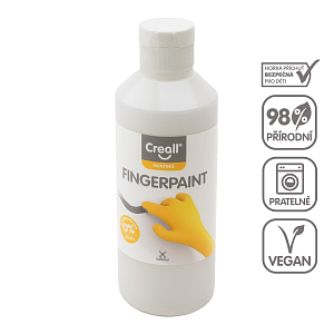 Creall prstová barva HAPPY INGREDIENTS, 250 ml, bílá