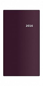 Diář 2016 - Torino čtrnáctidenní kapesní PVC - bordó
