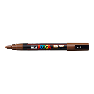 Posca popisovač PC-3M, 0,9 - 1,3 mm, hnědá (21)