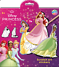 Vyškrabávací obrázky Disney Princezny - samolepky 5 ks