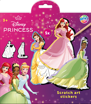 Vyškrabávací obrázky Disney Princezny - samolepky 5 ks