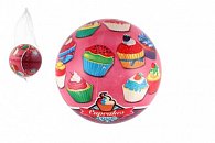 Míč Dortíky/Cupcake nafouknutý 23cm v síťce