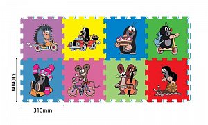Puzzle pěnové Krtek 30x30 / 8 dílků