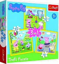 Trefl Puzzle Peppa Pig 3v1 (20,36,50 dílků)