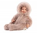 Llorens 74506 NEW BORN - realistická panenka miminko se zvuky a měkkým látkovým tělem - 45 cm