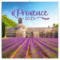 NOTIQUE Poznámkový kalendář Provence 2025, voňavý, 30 x 30 cm