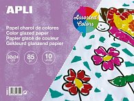 APLI lakovaný papír 32 x 24 cm - blok 10 listů, mix barev