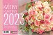 Kalendář 2023 Květiny, stolní, týdenní, 214 x 140 mm