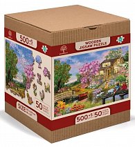 Wooden City Puzzle Springtime Cottage 505 dílků, dřevěné