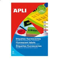 APLI univerzální etikety fluo, 64 x 33,9 mm, zelené